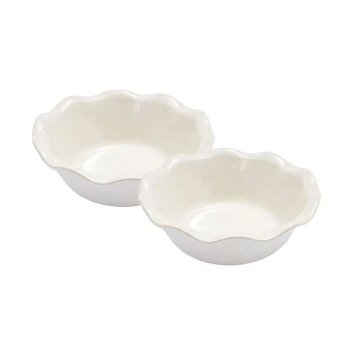 Emile Henry Modern Classics Set of 2 Mini Pie Dishes in White
