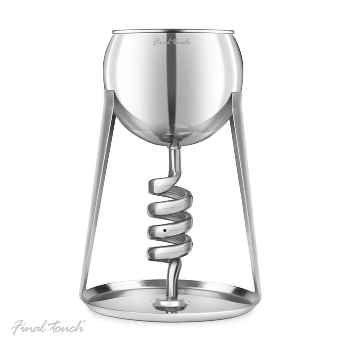 Final Touch Twister Stainless Steel Aerator & Decanter Set