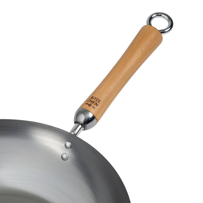 Joyce Chen Classic Series 12-Inch Carbon Steel Stir Fry Pan with Birch Handle