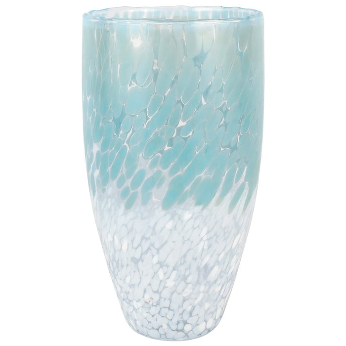 Vietri Nuvola Light Blue and White Tall Vase