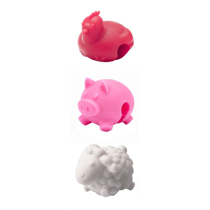 Tovolo Farm Animals Silicone Lid Lifters Set of 3