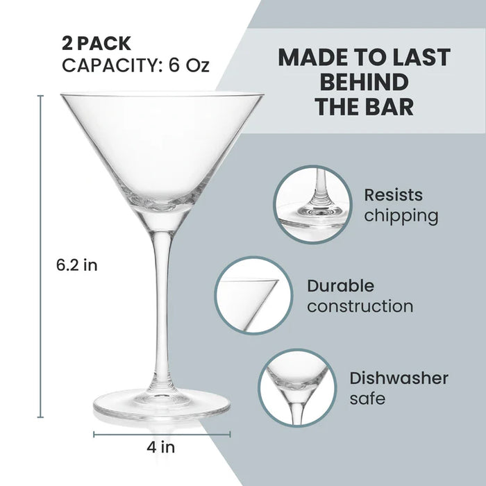 A Bar Above Classic Martini Glass Set