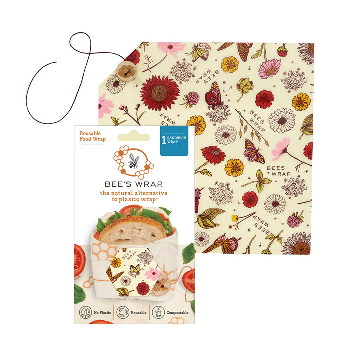 Bee's Wrap Sandwich Wrap Meadow Magic
