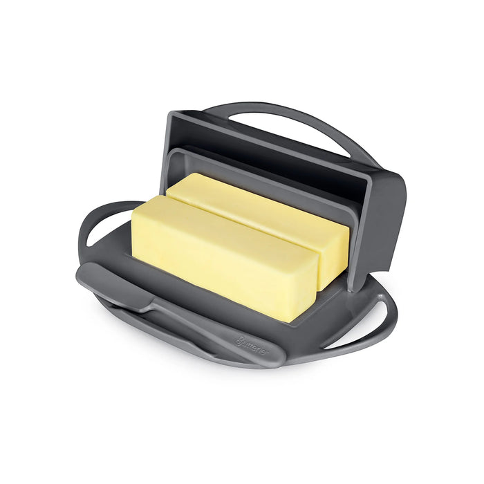 Butterie Flip-Top Butter Dish in Gray
