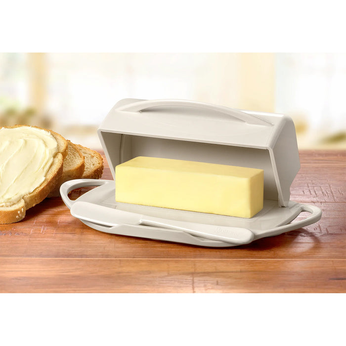 Butterie Flip-Top Butter Dish in Ivory