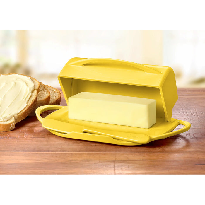 Butterie Flip-Top Butter Dish in Yellow