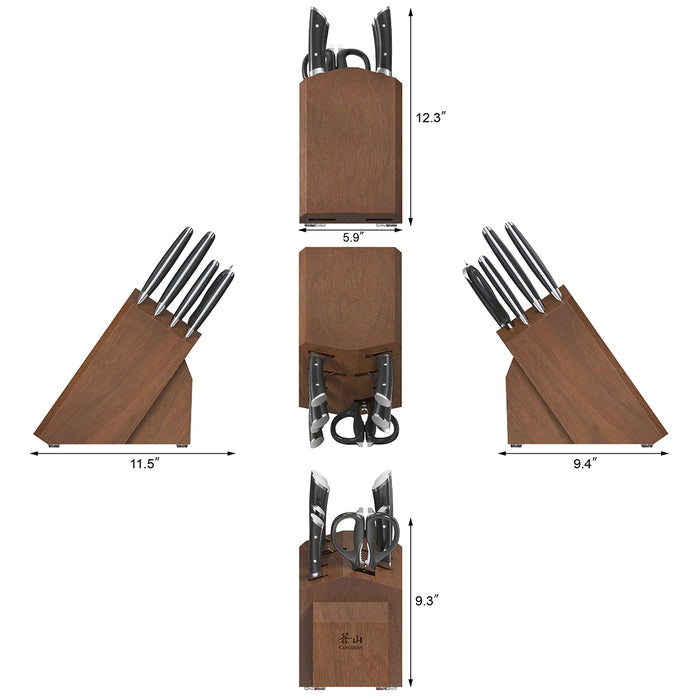 Cangshan HELENA Series German Steel Forged 10 Pc Knife Block Set
