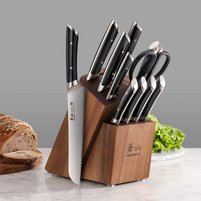 Cangshan HELENA Series German Steel Forged 12 Pc Knife Block Set