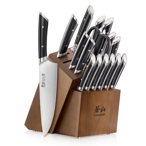 Cangshan HELENA Series German Steel Forged 17 Pc Knife Block Set