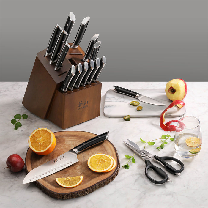 Cangshan HELENA Series German Steel Forged 17 Pc Knife Block Set