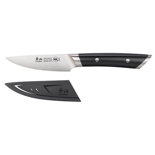 Cangshan HELENA Series German Steel Forged 3.5 Black Paring Knife w/ Sheath  — Las Cosas Kitchen Shoppe