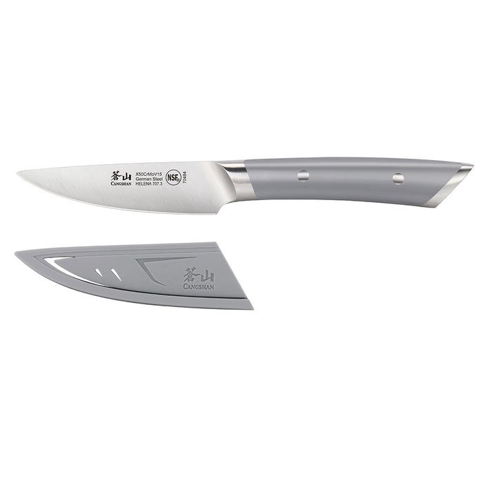 Cangshan HELENA Series German Steel Forged 3.5" Grey Paring Knife w/ Sheath