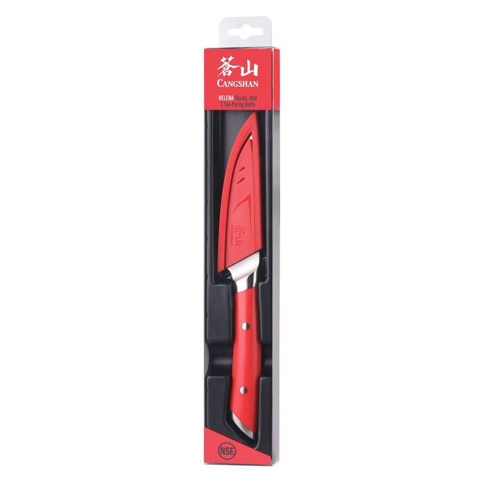 Cangshan HELENA Series German Steel Forged 3.5" Red Paring Knife w/ Sheath