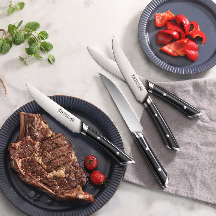 Cangshan HELENA Series German Steel Forged 4-Piece Fine-Edge Steak Knife Set