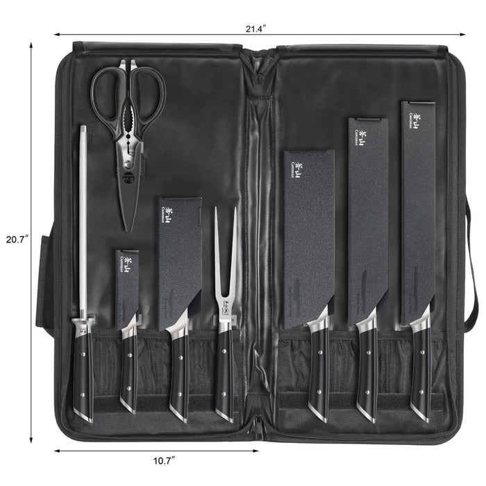 Cangshan HELENA Series German Steel Forged 9-Piece BBQ Knife Bag Set