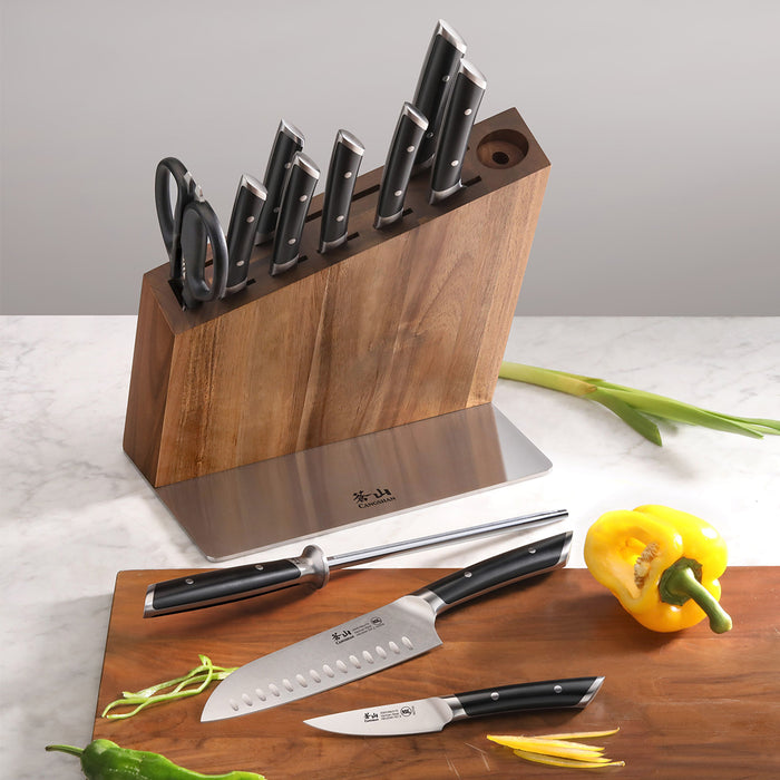 Cangshan HELENA Series German Steel Forged HUA 12 Pc Knife Block Set
