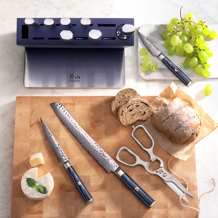 Cangshan KITA Blue Forged 12 Piece HUA Knife Block Set