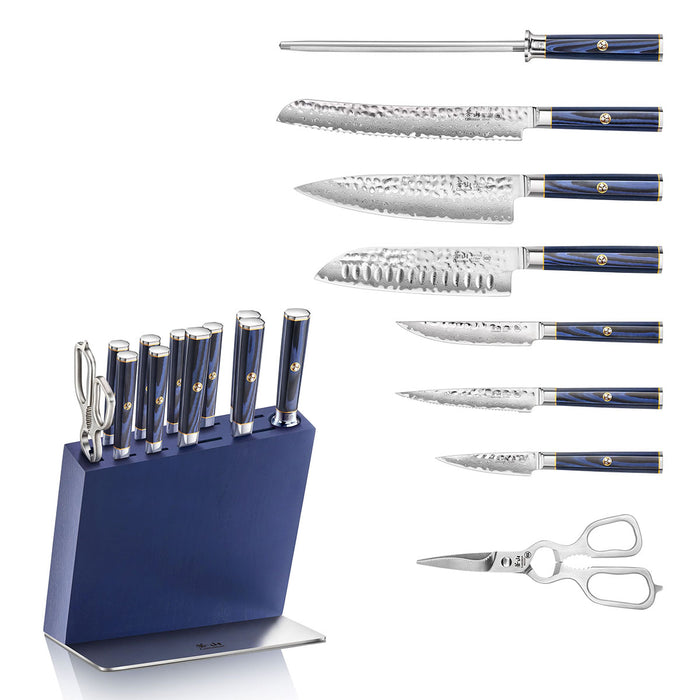 Cangshan KITA Blue Forged 12 Piece HUA Knife Block Set