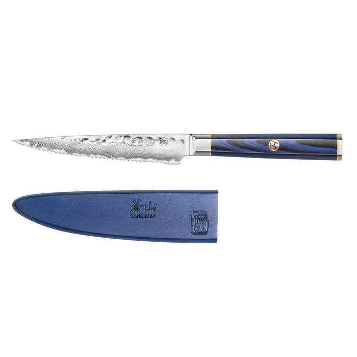 Cangshan KITA Blue Forged 5" Serrated Utility Knife