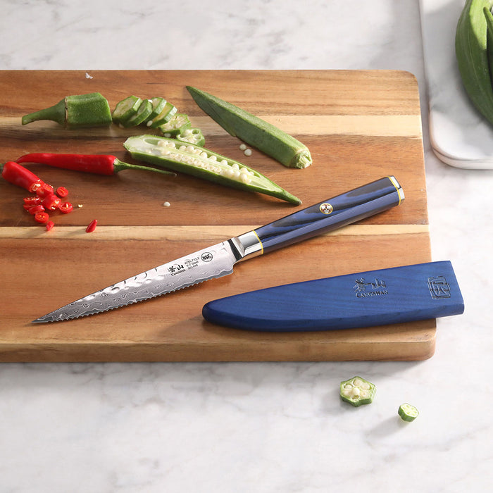 Cangshan KITA Blue Forged 5" Serrated Utility Knife
