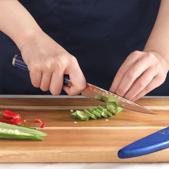 Cangshan KITA Blue Forged 5" Serrated Utility Knife