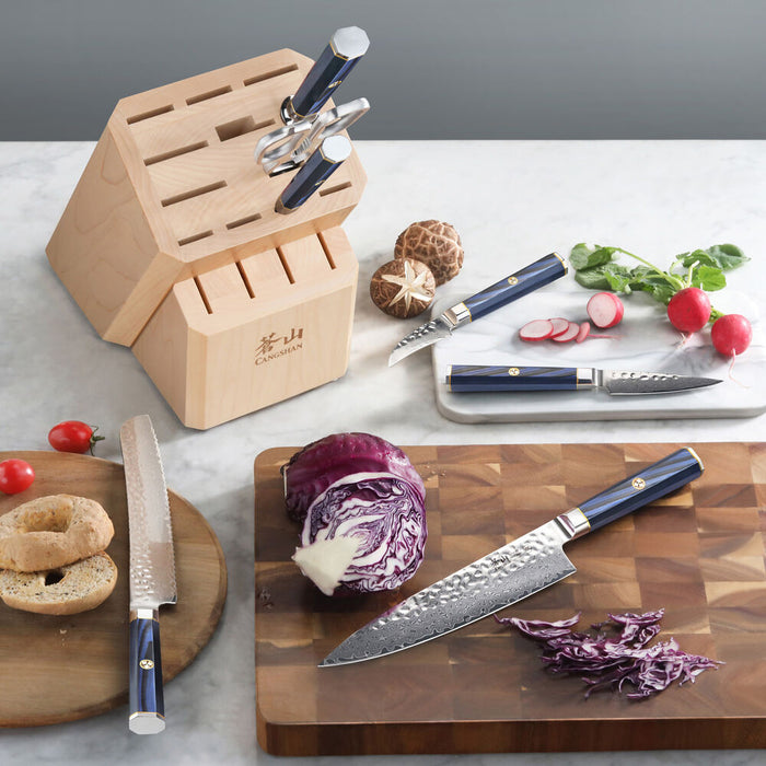 Cangshan KITA Blue Forged 8 Piece Knife Block Set