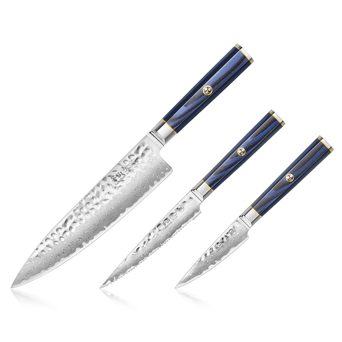 Cangshan Kita Blue Forged 6 Piece HUA Knife Block Set