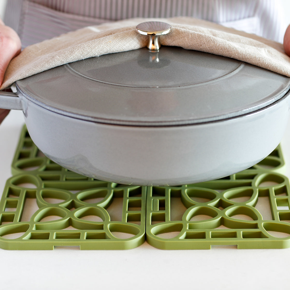 Capabunga Silicone Interlocking Trivet in Green