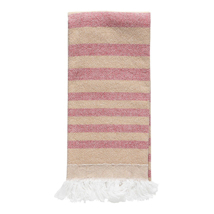 Casafina Terry Stripes Kitchen Towel Caramel & Red