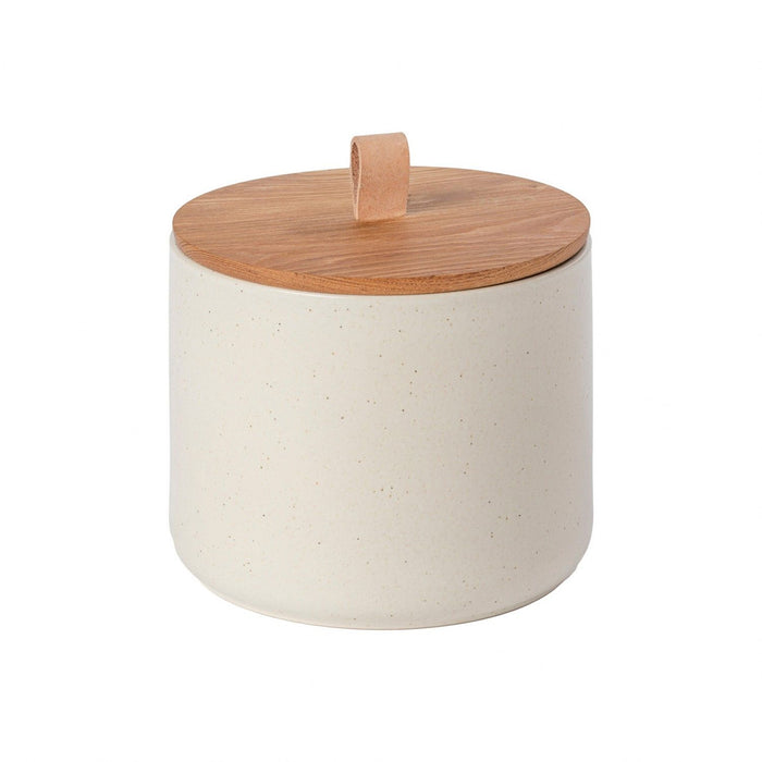 Casafina by Costa Nova Pacifica Vanilla Large Canister with Oak Wood Lid