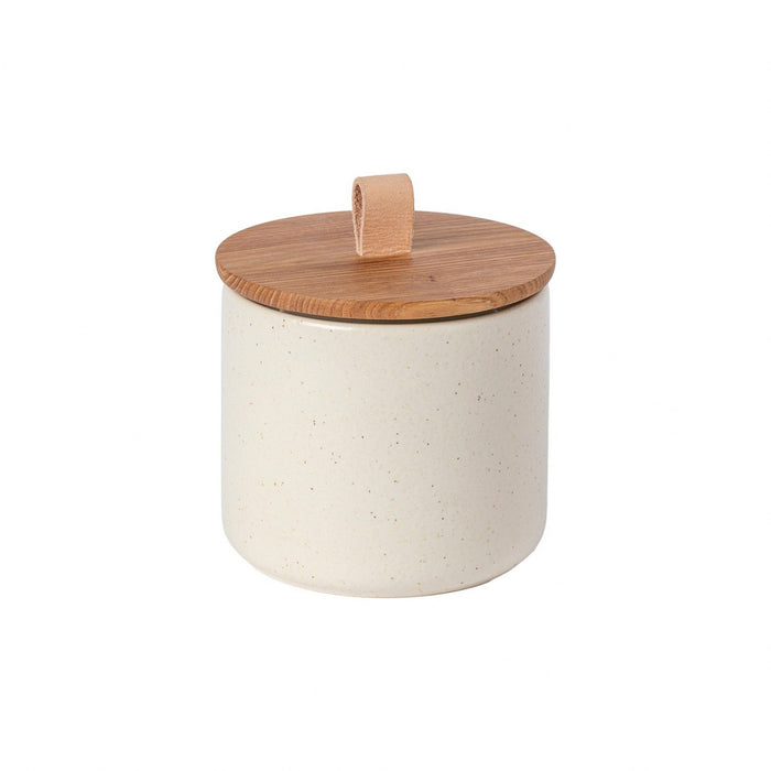 Casafina by Costa Nova Pacifica Vanilla Medium Canister with Oak Wood Lid