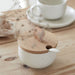 Casafina by Costa NovaPacifica Vanilla Sugar Bowl with Spoon and Wood Lid