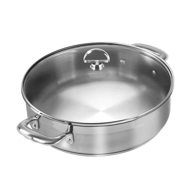Chantal Induction 21 Steel 5 QT Sauteuse with Lid