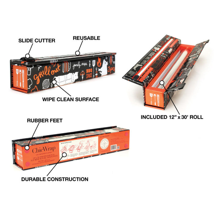 Chic Wrap BBQ Grill Aluminum Foil Dispenser