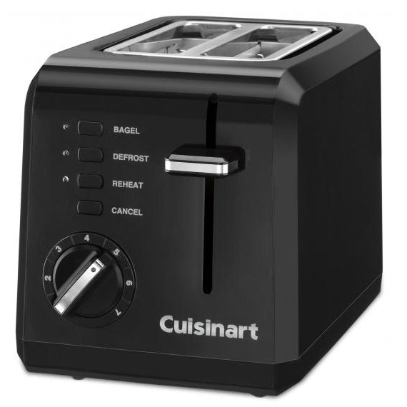 Cuisinart 2 Slice Compact Plastic Toaster Black