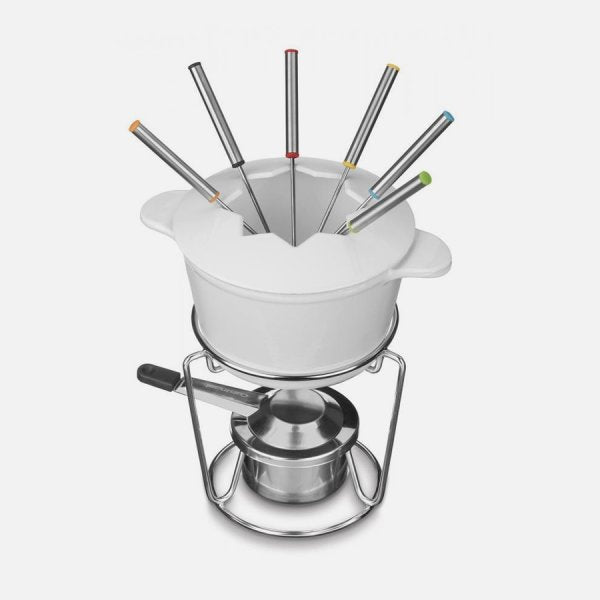 Cuisinart Chef’s Classic Enameled Cast Iron Cookware 13 Piece Cast Iron Fondue Set