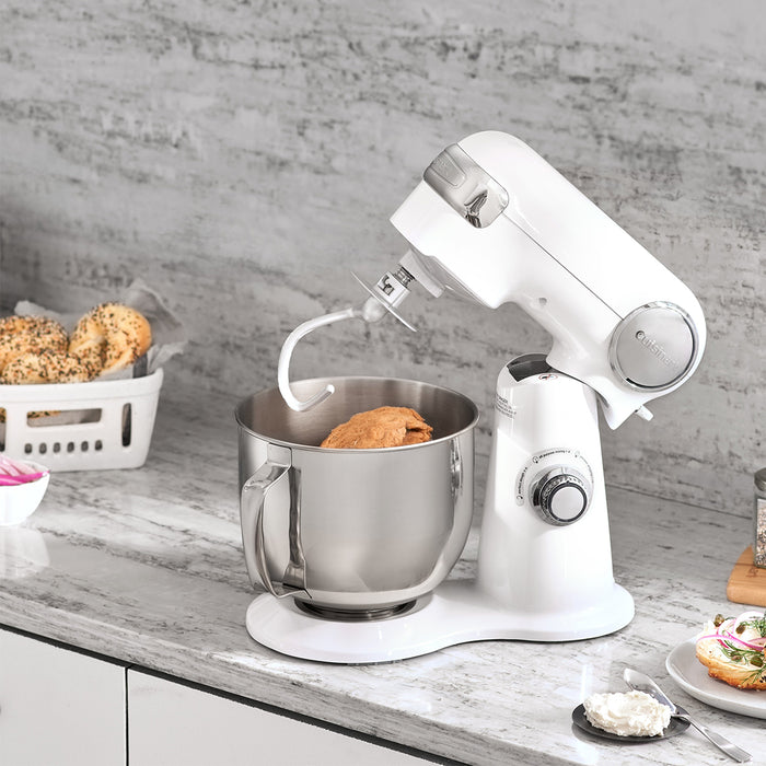 Cuisinart Precision Master 5.5 Quart Stand Mixer White Linen
