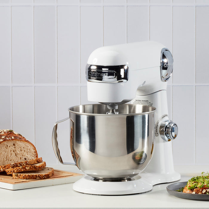 Cuisinart Precision Master 5.5 Quart Stand Mixer White Linen