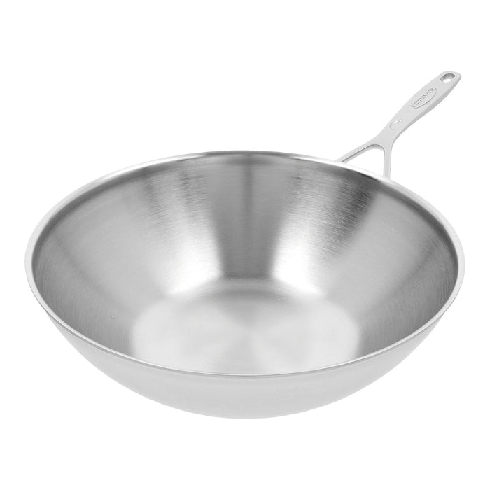 Demeyere Industry 5-Ply 5-qt Stainless Steel Flat Bottom Wok — Las Cosas Kitchen Shoppe