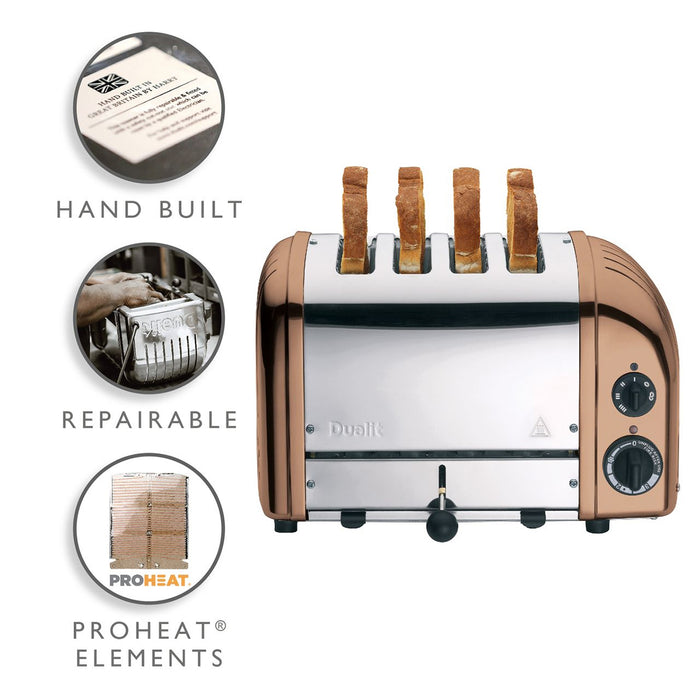Dualit 4 Slice Classic Toaster Copper