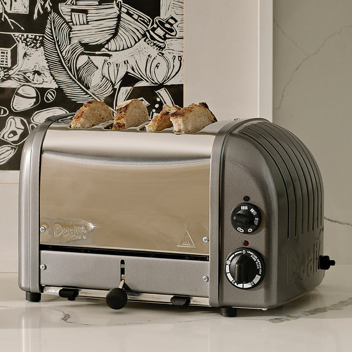 Dualit 4 Slice Classic Toaster Metallic Charcoal