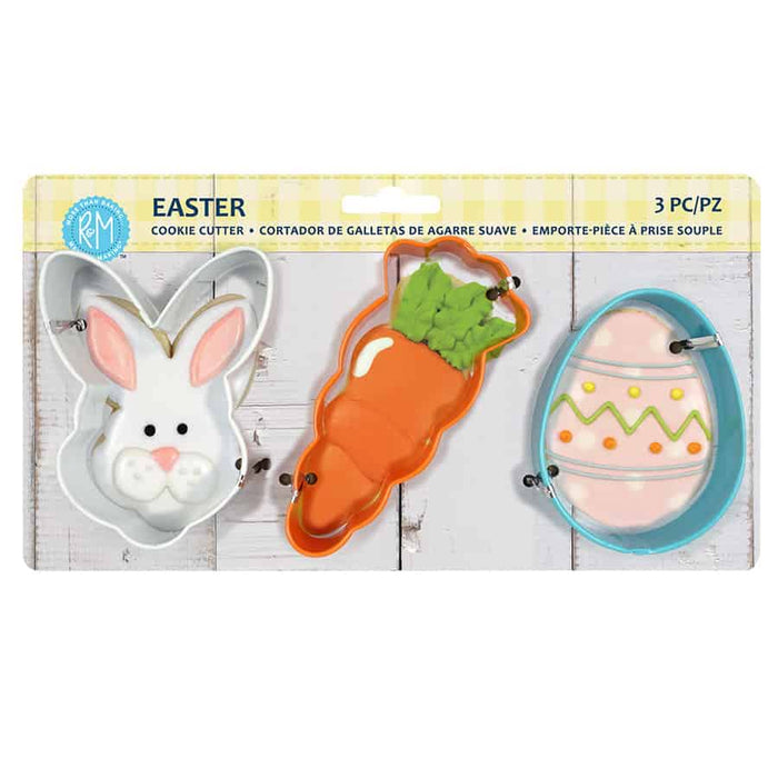 Easter 3pc Color Cookie Cutter Set