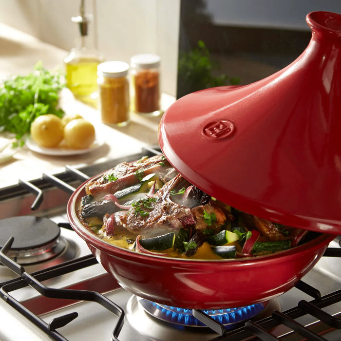 Emile Henry 3.7 Quart Tagine in Burgundy