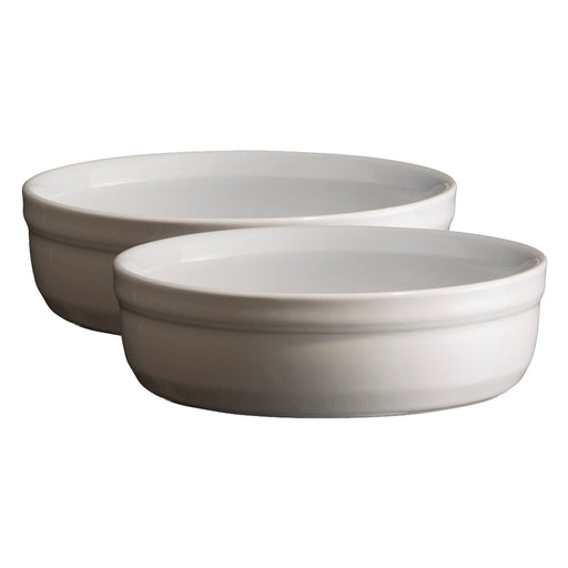 Emile Henry Creme Brulee Ramekin Dish in White,  Set of 2