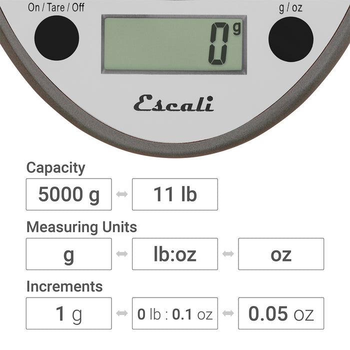 Escali Primo Digital Scale Metallic