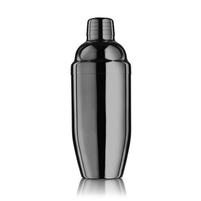 Final Touch Double-Wall Stainless Steel Cocktail Shaker - Black Chrome