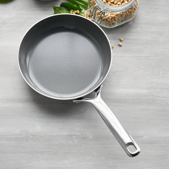 GP5 Stainless Steel 12 Frypan with Lid | Mirror Handles