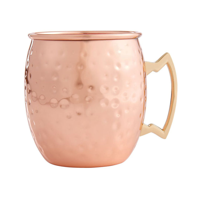HIC Bar Hammered Copper Moscow Mule Drinking Mug