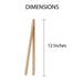 HIC Kitchen 12" Bamboo Toast Tongs