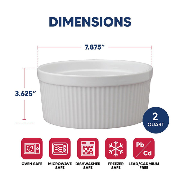 HIC Kitchen 2 Quart Souffle